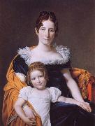 Jacques-Louis David Portrait of the Vicomtesse Vilain XIV and her Daughter Sweden oil painting reproduction